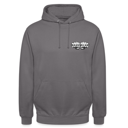 Unisex Hoodie "Klimatechniker" (beidseitig bedruckt) - Mittelgrau
