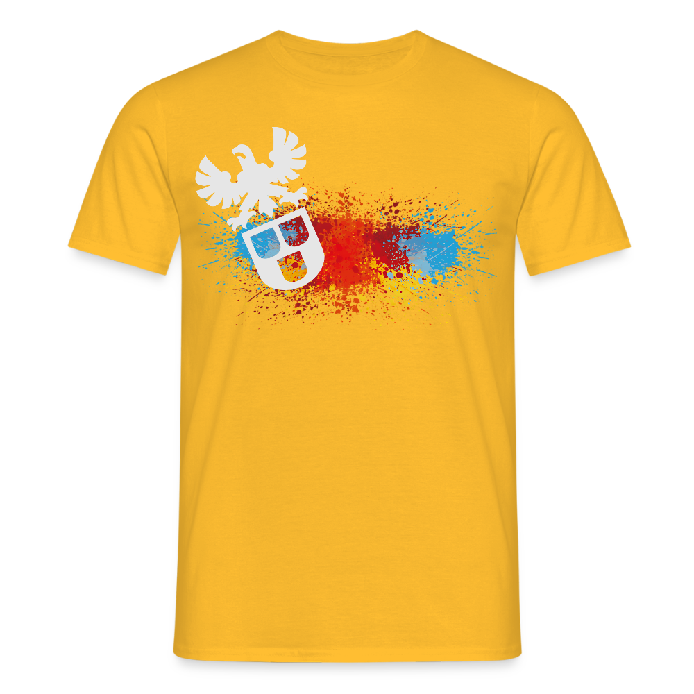 Unisex T-Shirt "Splash-Maler" Gelb Männer T-Shirt