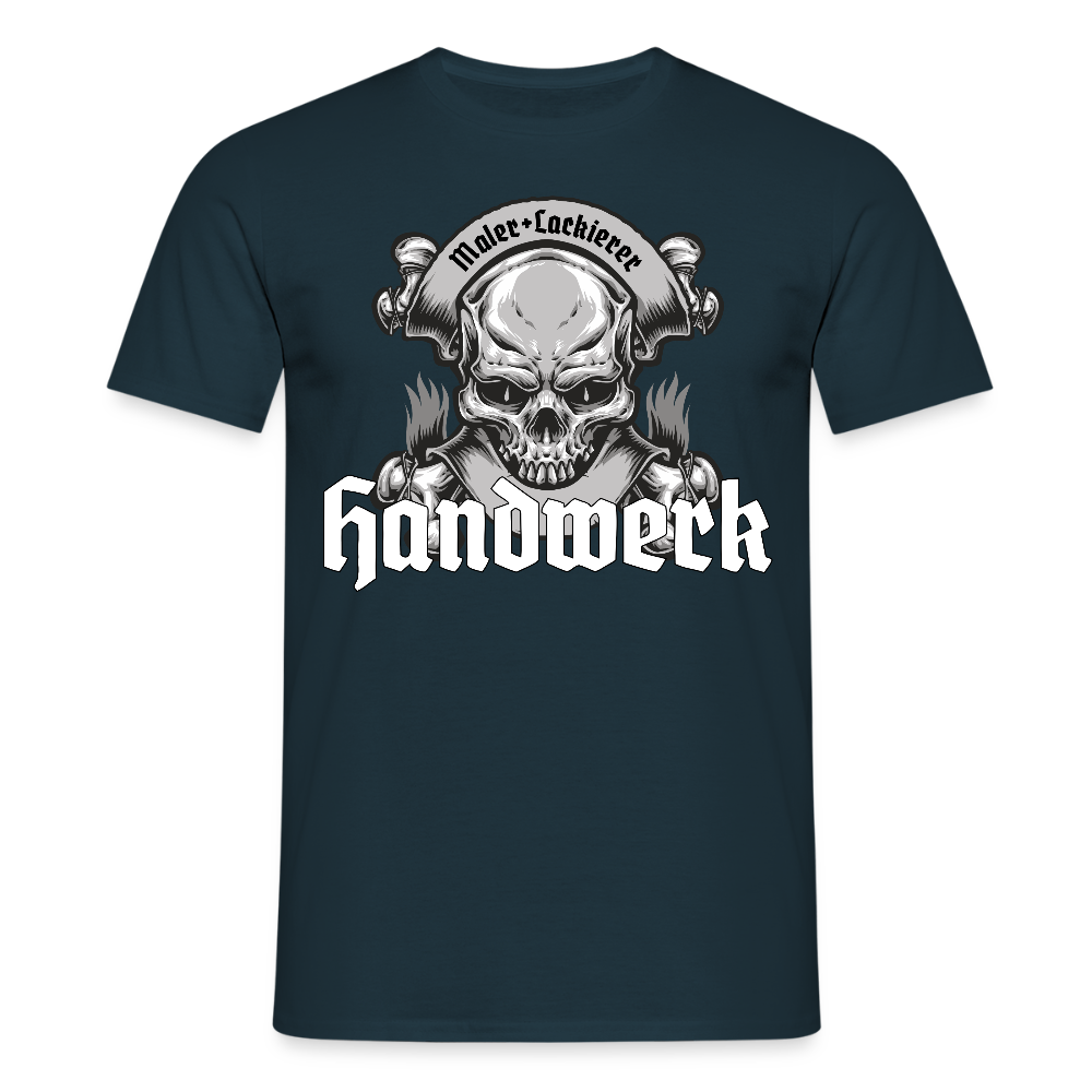 Unisex T-Shirt "Skull-Maler/Lackierer" Navy Männer T-Shirt