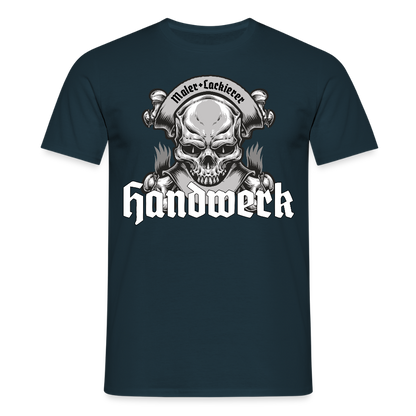 Unisex T-Shirt "Skull-Maler/Lackierer" Navy Männer T-Shirt
