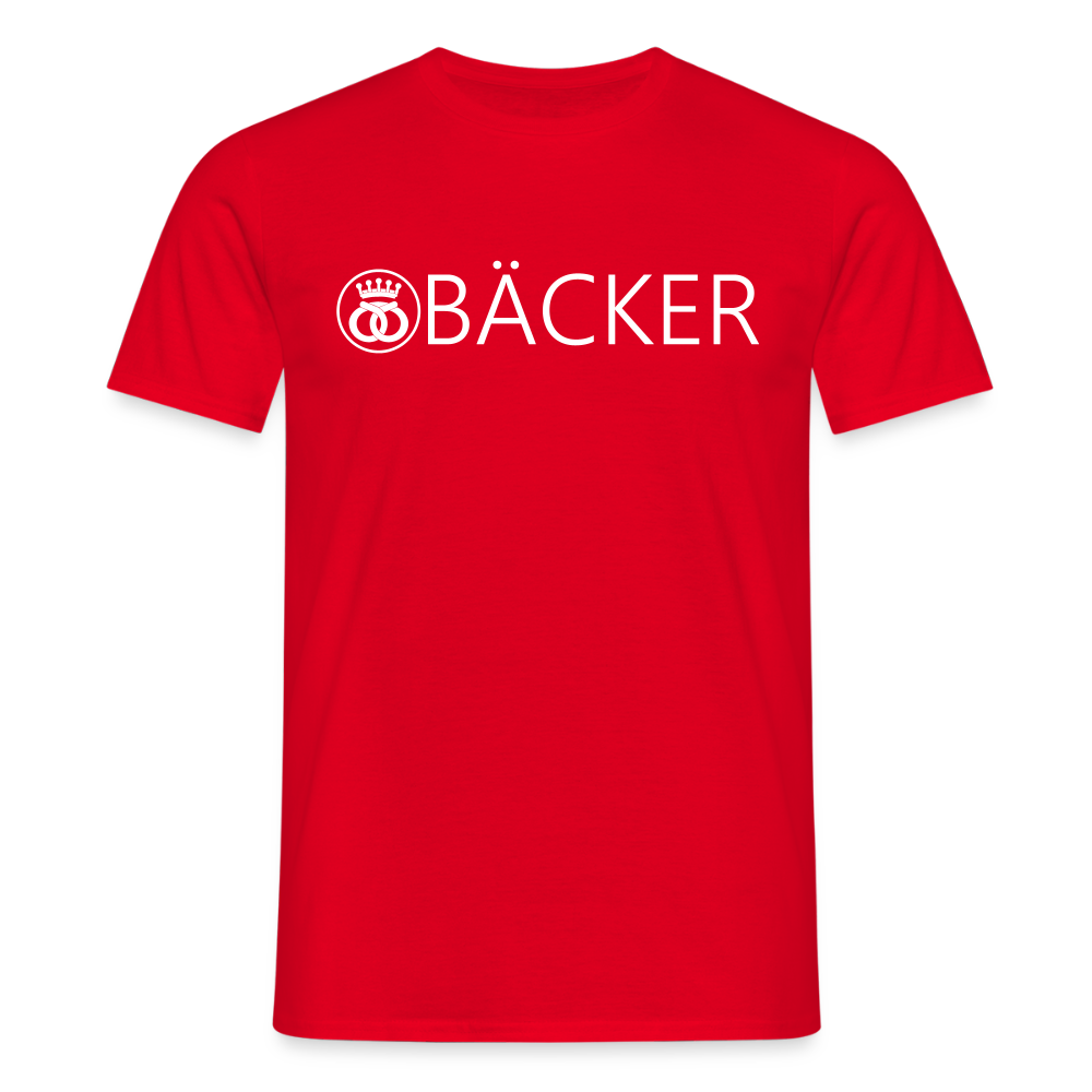 Unisex T-Shirt "Bäcker" Rot Männer T-Shirt