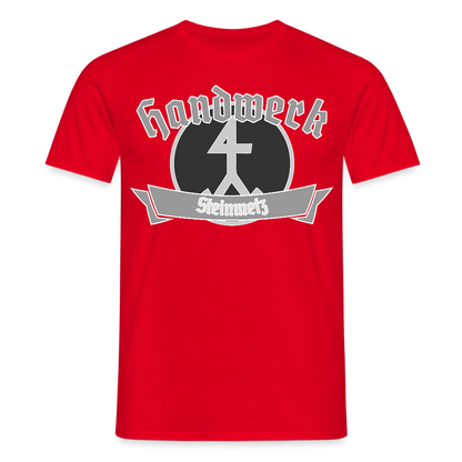 Unisex T-Shirt "Steinmetz" Rot Männer T-Shirt