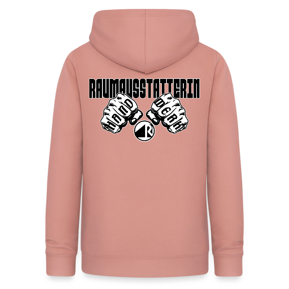 Frauen Hoodie "Raumausstatterin" (beidseitig beruckt) Altrosa Frauen Hoodie