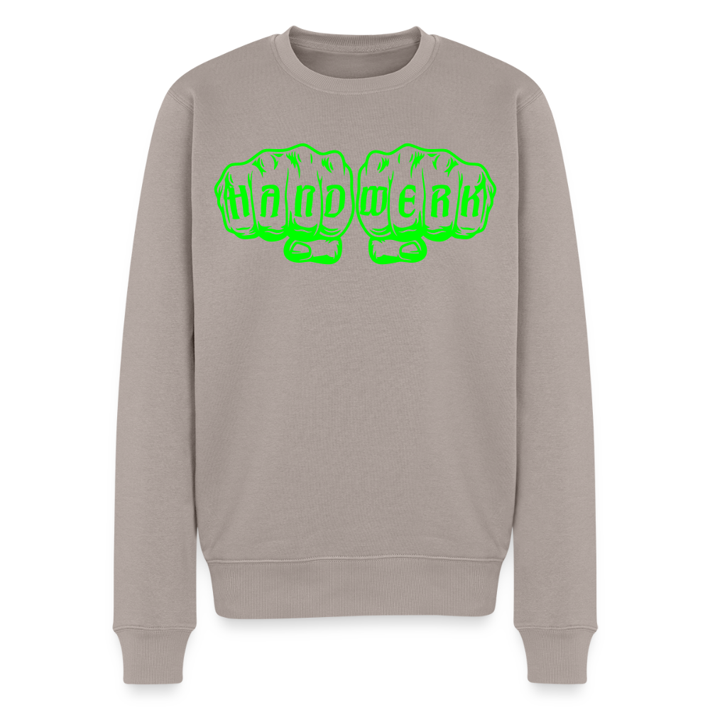 Unisex Premium Pullover "Bodenleger" neongrün Taupe Männer Premium Pullover