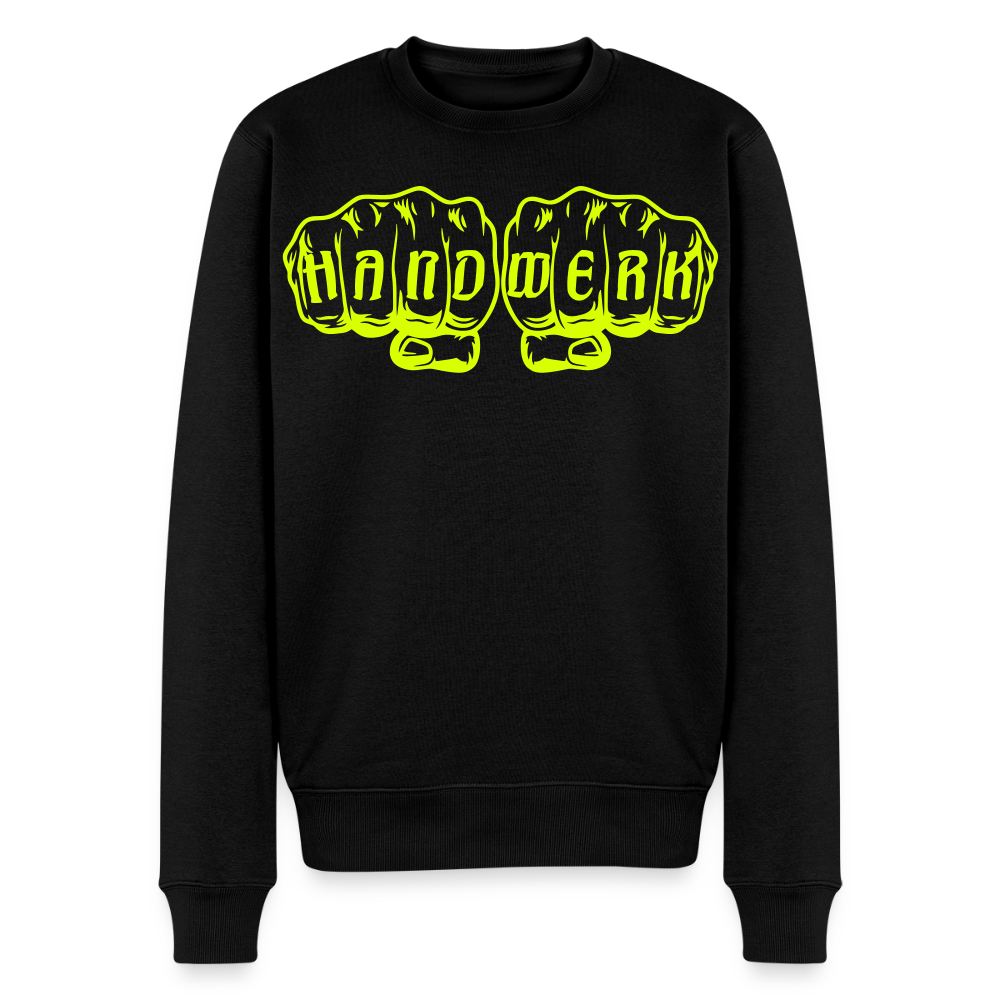 Unisex Premium Pullover "Zimmermann" neongelb Schwarz Männer Premium Pullover