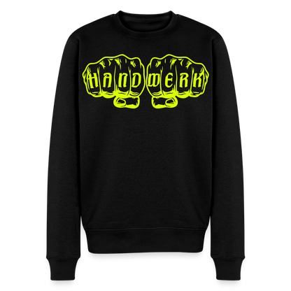 Unisex Premium Pullover "Zimmermann" neongelb Schwarz Männer Premium Pullover