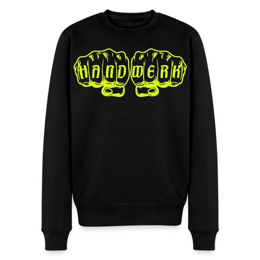 Unisex Premium Pullover "Zimmermann" neongelb - Schwarz