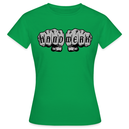 Frauen T-Shirt "Power-Handwerk" Kelly Green Frauen T-Shirt
