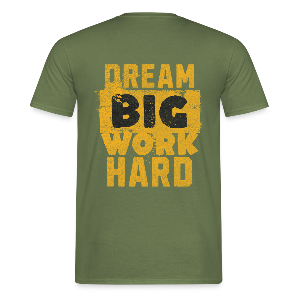 Unisex T-Shirt "Work Hard" Militärgrün Männer T-Shirt