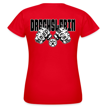Frauen T-Shirt "Drechsler" (beidseitig bedruckt) - Rot