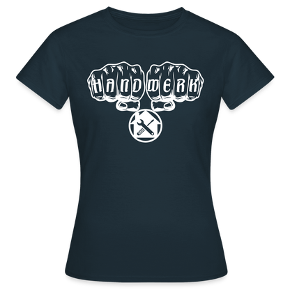 Frauen T-Shirt "Hausmeister" Navy Frauen T-Shirt
