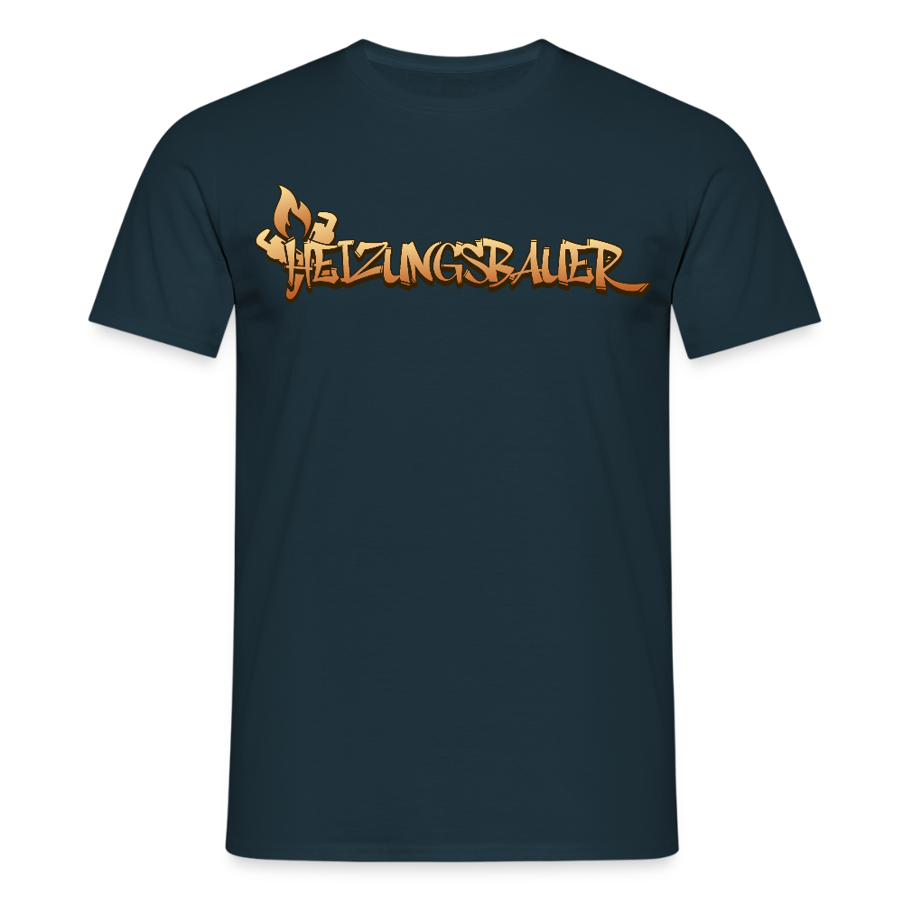 Unisex T-Shirt "Heizungsbauer" Navy Männer T-Shirt