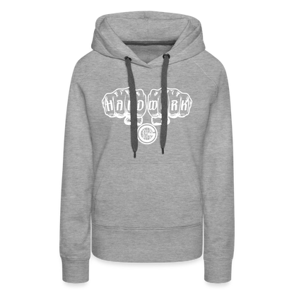 Frauen Premium Hoodie "Gerüstbauer" - Grau meliert