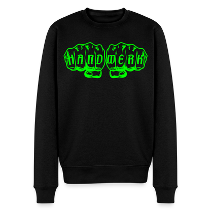 Unisex Premium Pullover "Stuckateur" neongrün Schwarz Männer Premium Pullover