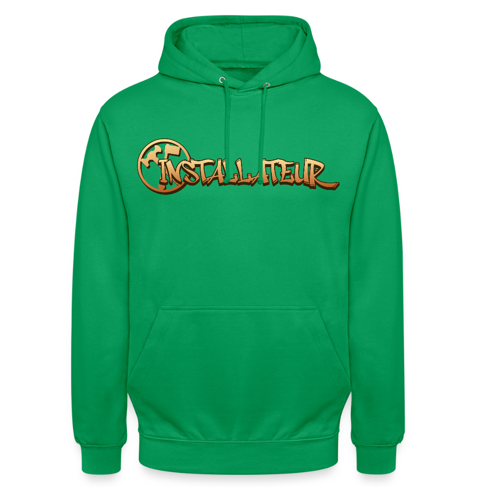 Unisex Hoodie "Installateur" Kelly Green Unisex Hoodie
