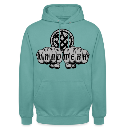 Unisex Hoodie "Mechaniker" Pastelltürkis Unisex Hoodie