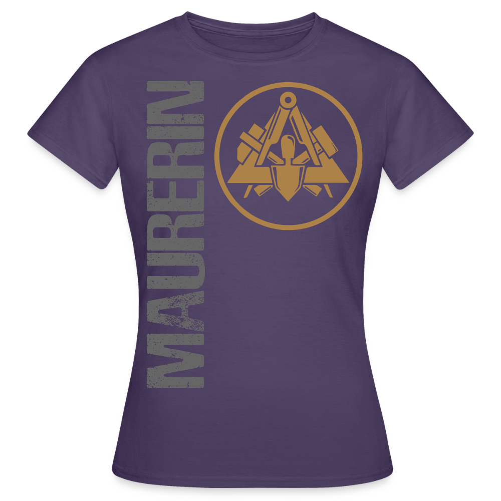 Frauen T-Shirt "Maurerin" Dunkellila Frauen T-Shirt