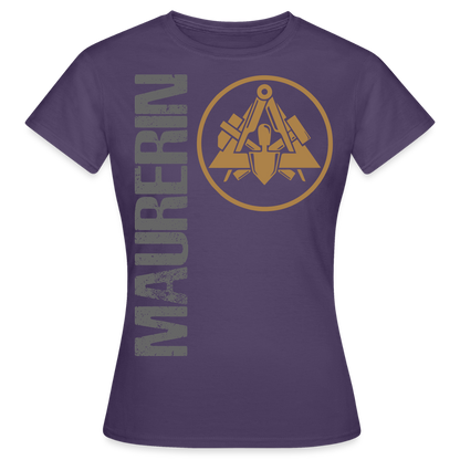 Frauen T-Shirt "Maurerin" Dunkellila Frauen T-Shirt