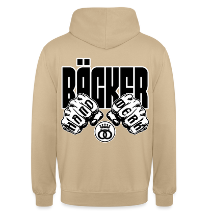 Unisex Hoodie "Bäcker" (beidseitig bedruckt) - Beige