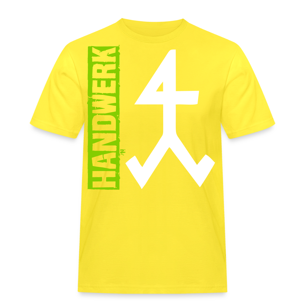 Unisex Workwear T-Shirt "Steinmetz" Gelb Männer Workwear T-Shirt