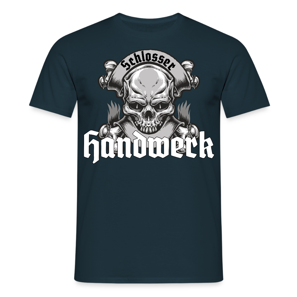 Unisex T-Shirt "Skull-Schlosser" Navy Männer T-Shirt