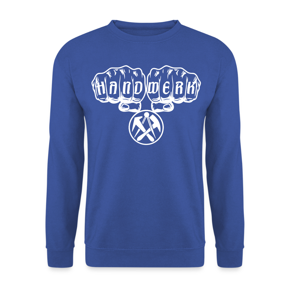 Unisex Pullover "Dachdecker" Royalblau Unisex Pullover