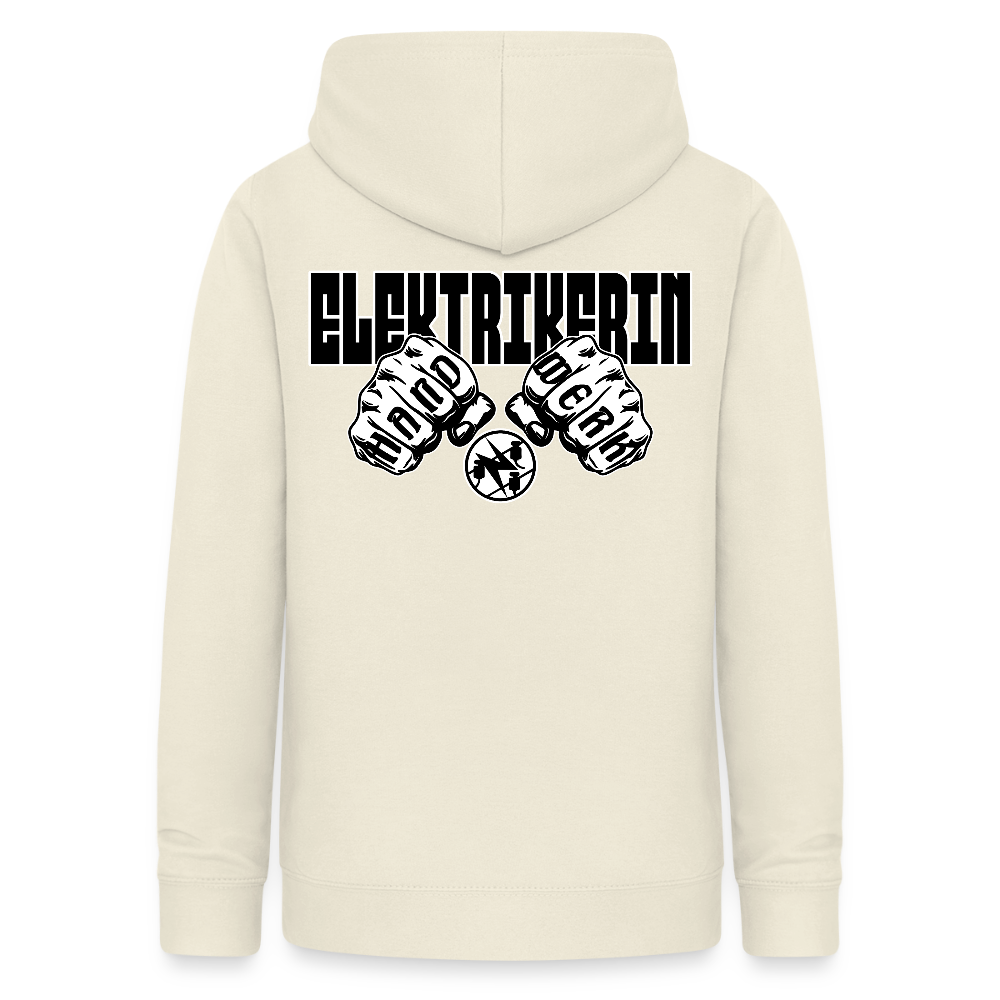 Frauen Hoodie "Elektrikerin" (beidseitig beruckt) Vanille-Milchshake Frauen Hoodie