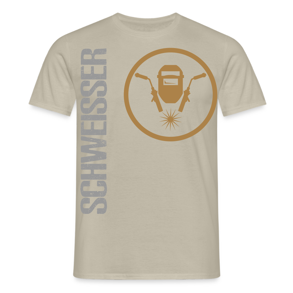 Unisex T-Shirt "Schweisser" Sandbeige Männer T-Shirt