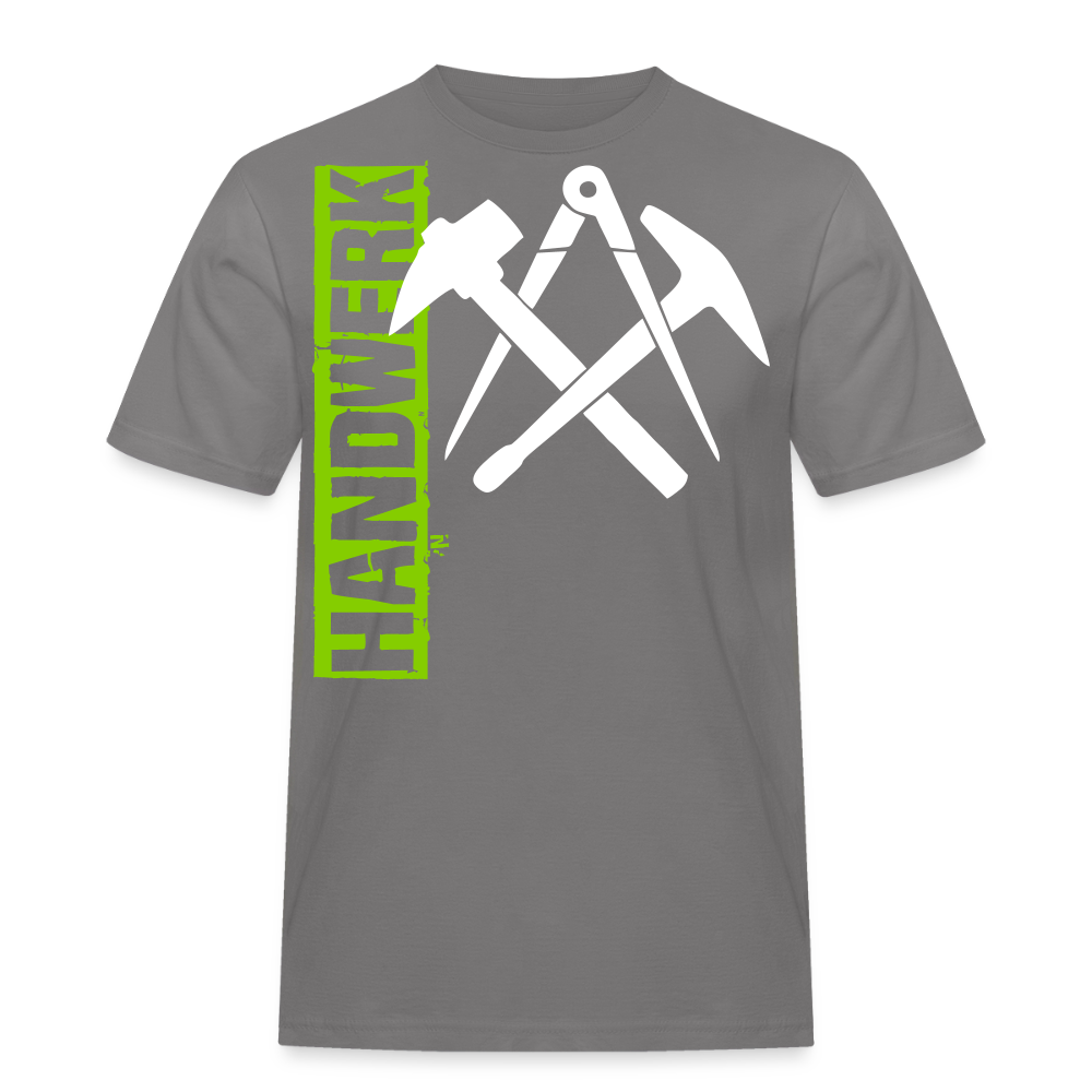 Unisex Workwear T-Shirt "Dachdecker" Grau Männer Workwear T-Shirt