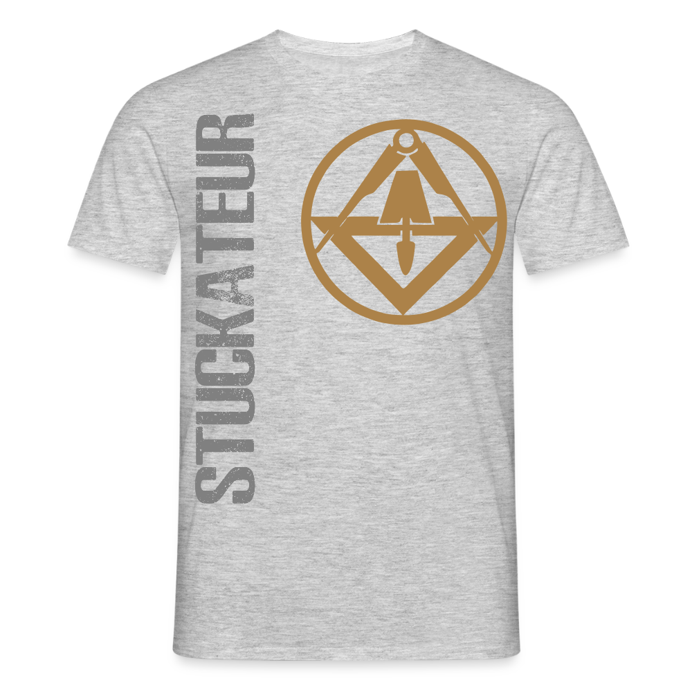 Unisex T-Shirt "Stuckateur" Grau meliert Männer T-Shirt