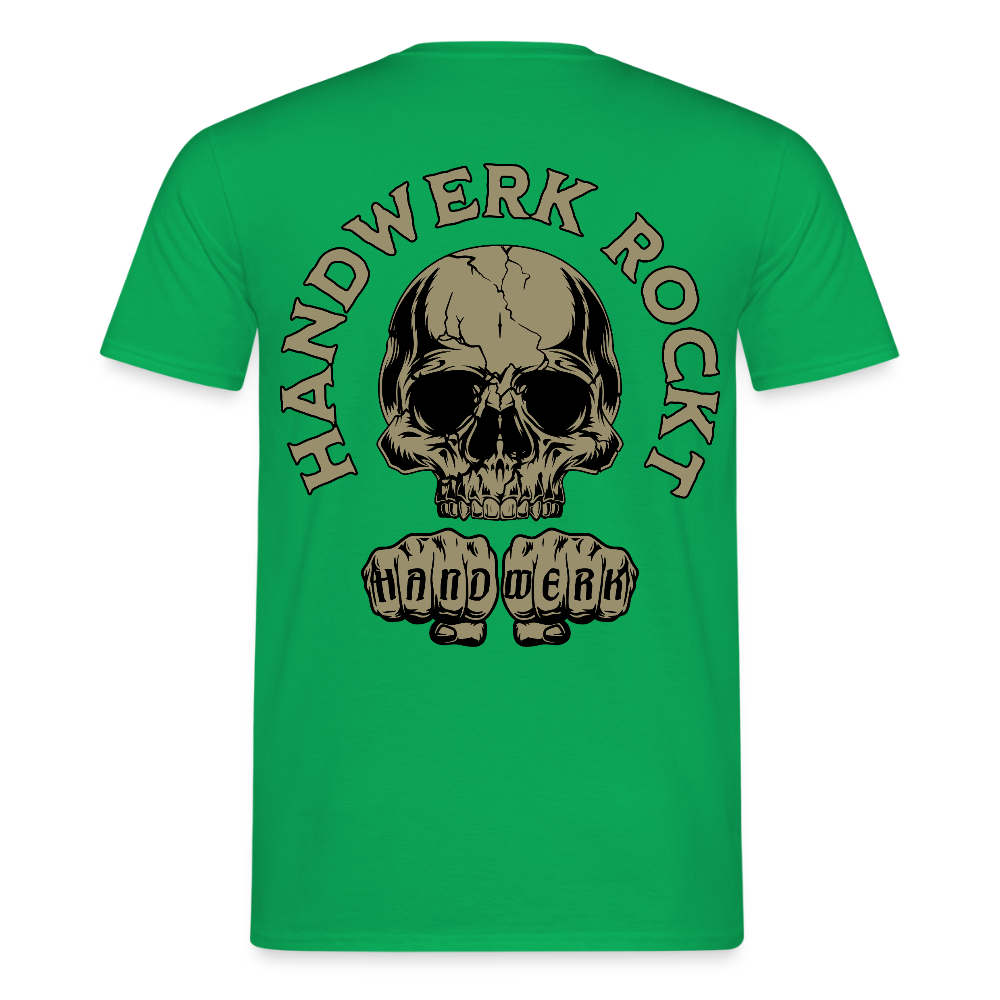 Unisex T-Shirt "Handwerk-Rockt" (beidseitig bedruckt) - Kelly Green