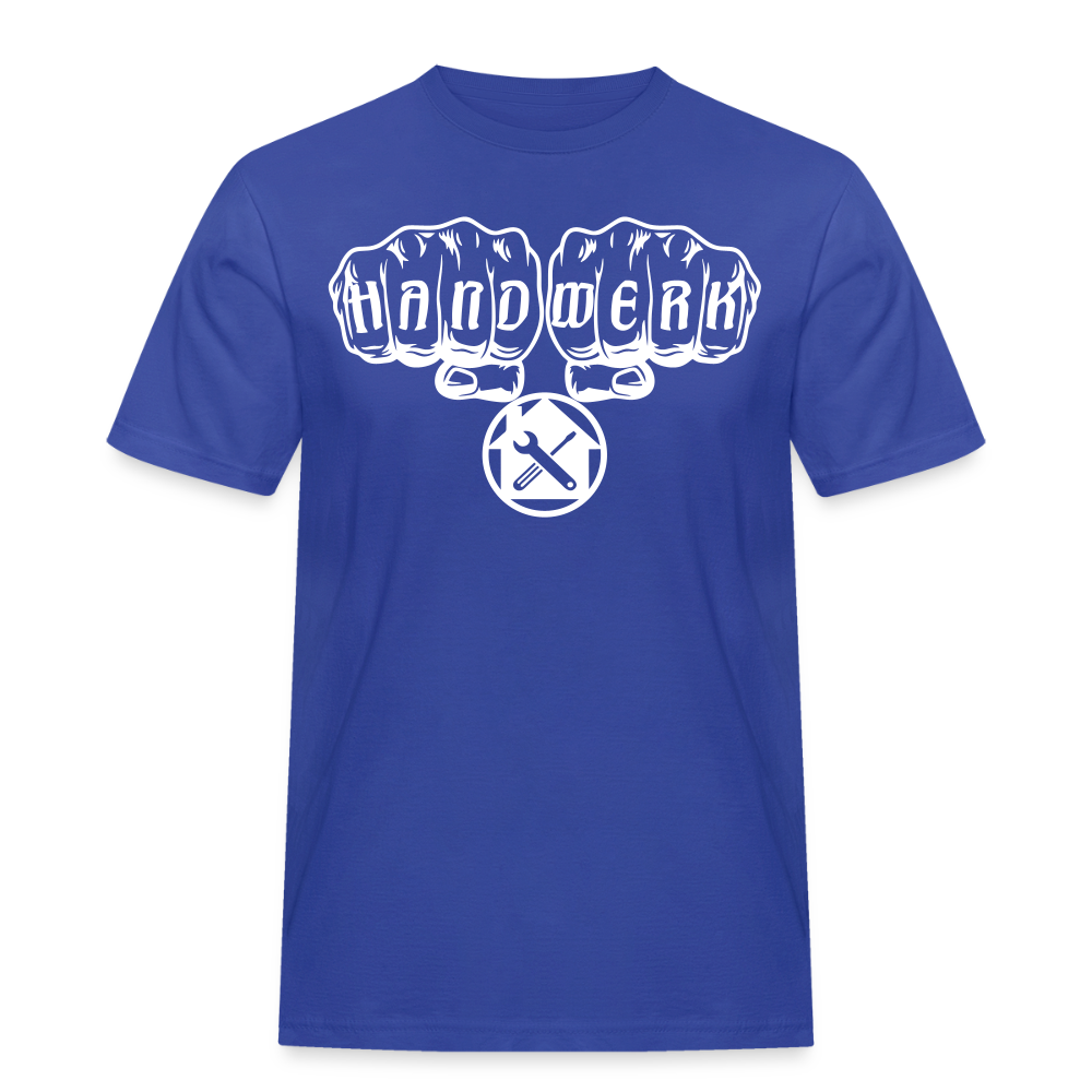 Männer Workwear T-Shirt "Hausmeister" Royalblau Männer Workwear T-Shirt