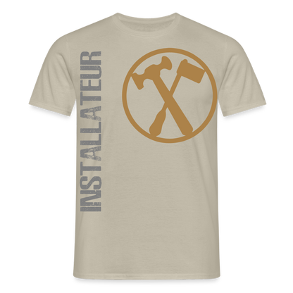 Unisex T-Shirt "Installateur" Sandbeige Männer T-Shirt