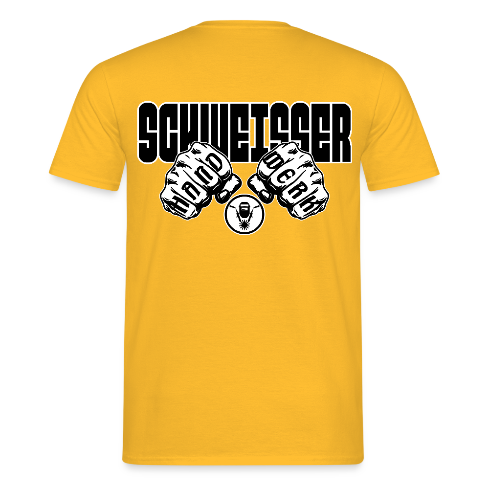 Unisex T-Shirt "Schweisser" Gelb Männer T-Shirt