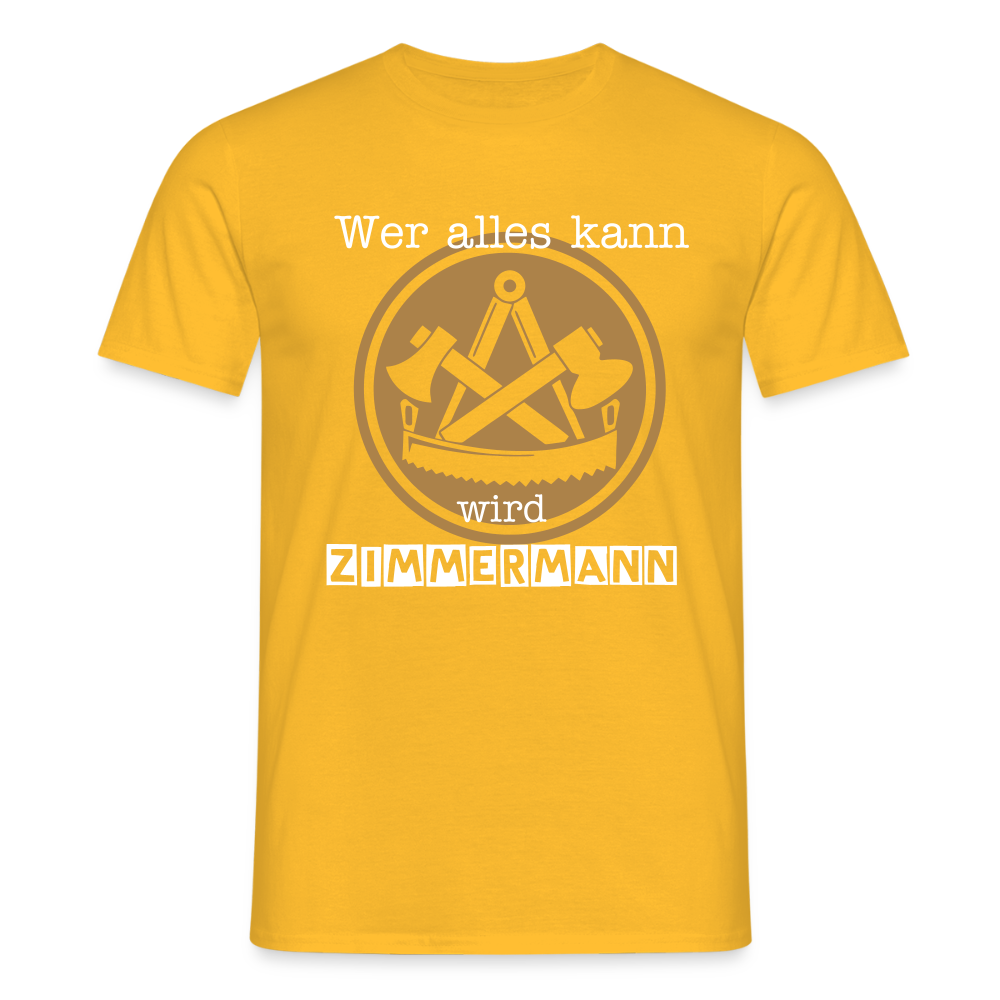 Unisex T-Shirt "Zimmermann" Gelb Männer T-Shirt