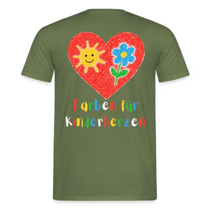Unisex T-Shirt "Farben für Kinderherzen" (beidseitig bedruckt) Männer T-Shirt