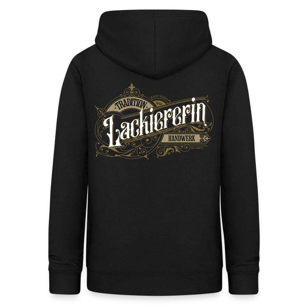 Frauen Hoodie "Lackiererin" Nostalgie Handwerk Schwarz Frauen Hoodie