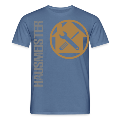 Unisex T-Shirt "Hausmeister" Taubenblau Männer T-Shirt