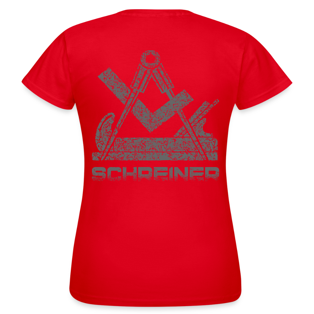 Frauen T-Shirt "Schreiner" Rot Frauen T-Shirt