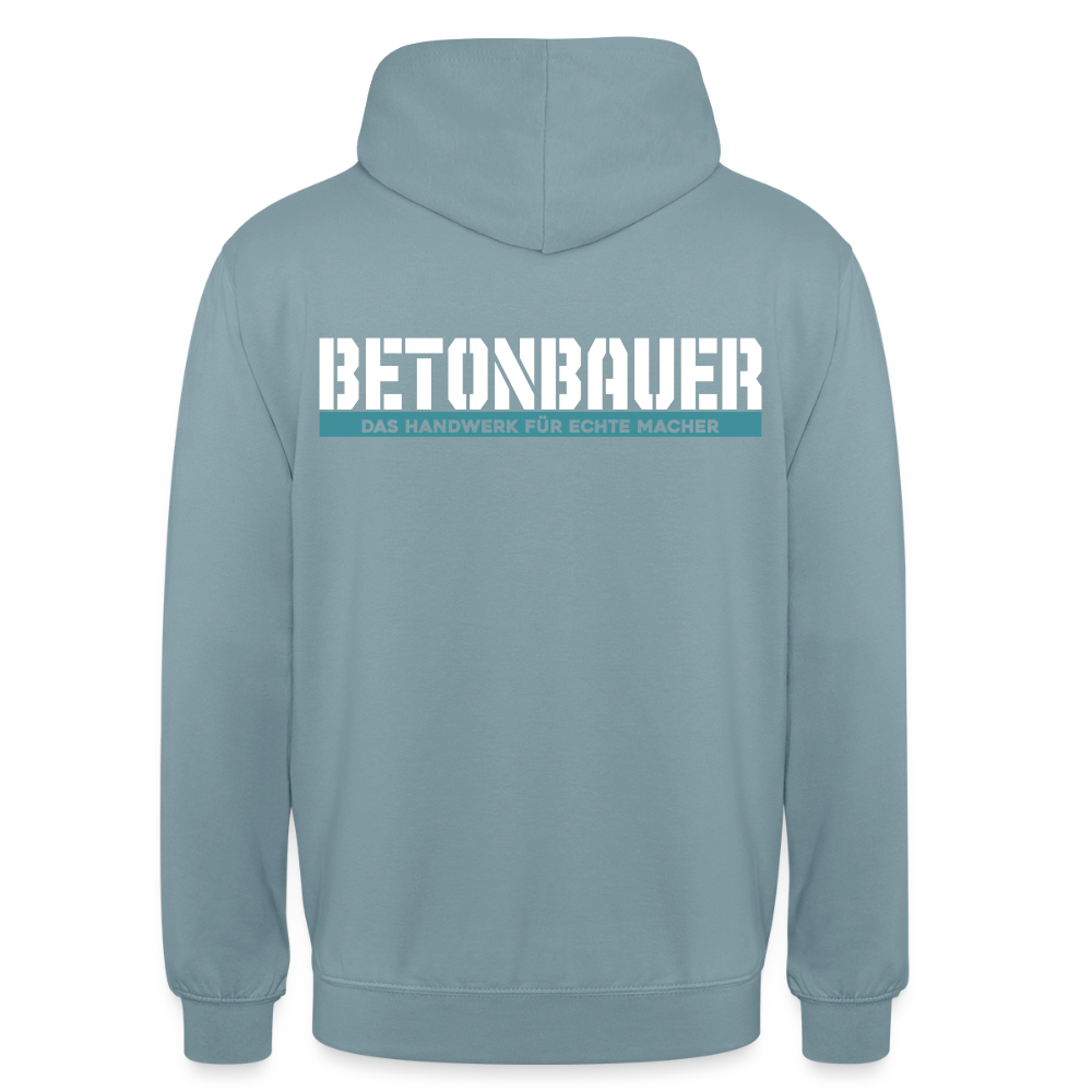 Unisex Hoodie HW-300 | MACHER "Betonbauer" Nebelblau Unisex Hoodie {{ color }}