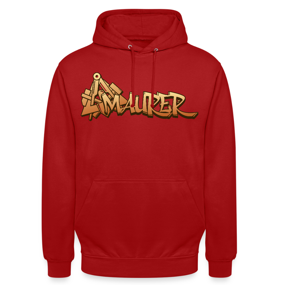 Unisex Hoodie "Maurer" Rot Unisex Hoodie