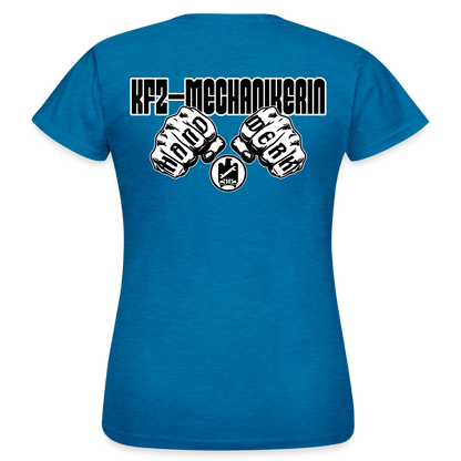 Frauen T-Shirt „KFZ-Mechanikerin“ von Spreadconnect mit Mechaniker-Design in bequemer Passform, sichtbares Produktbild