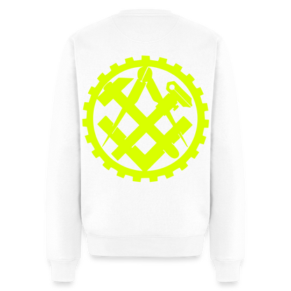 Unisex Premium Pullover "Mechaniker" neongelb Weiß Männer Premium Pullover