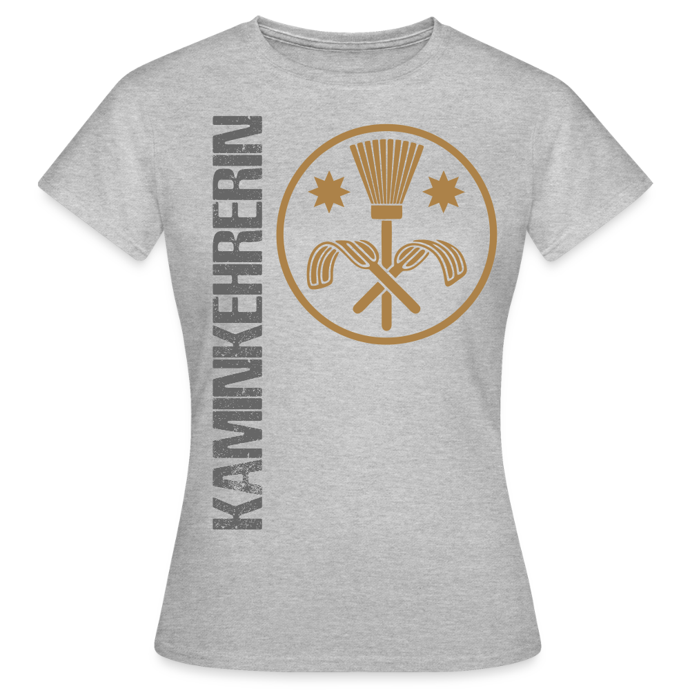 Frauen T-Shirt "Kaminkehrerin" Grau meliert Frauen T-Shirt