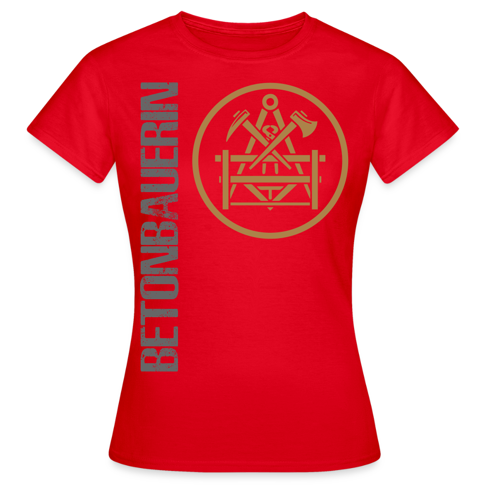 Frauen T-Shirt "Betonbauerin" Rot Frauen T-Shirt