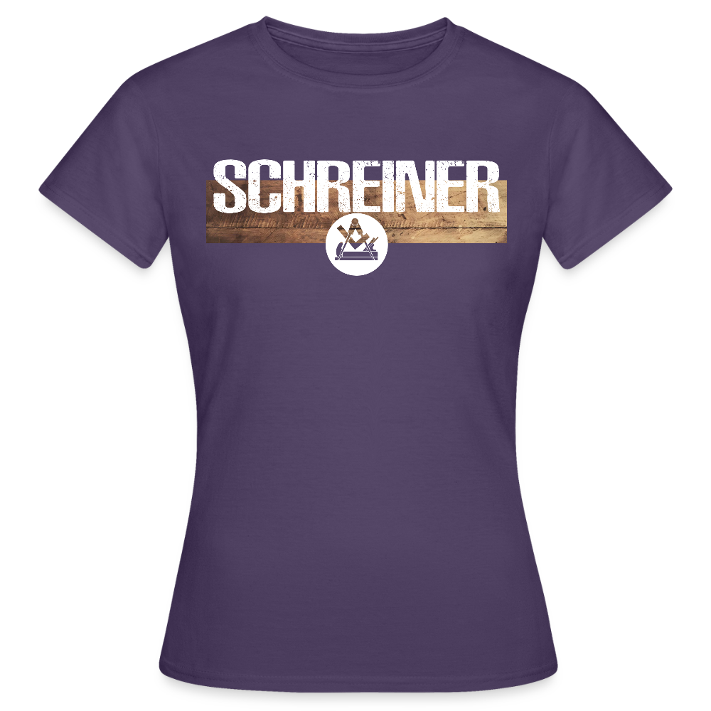 Frauen T-Shirt "Schreiner" Dunkellila Frauen T-Shirt