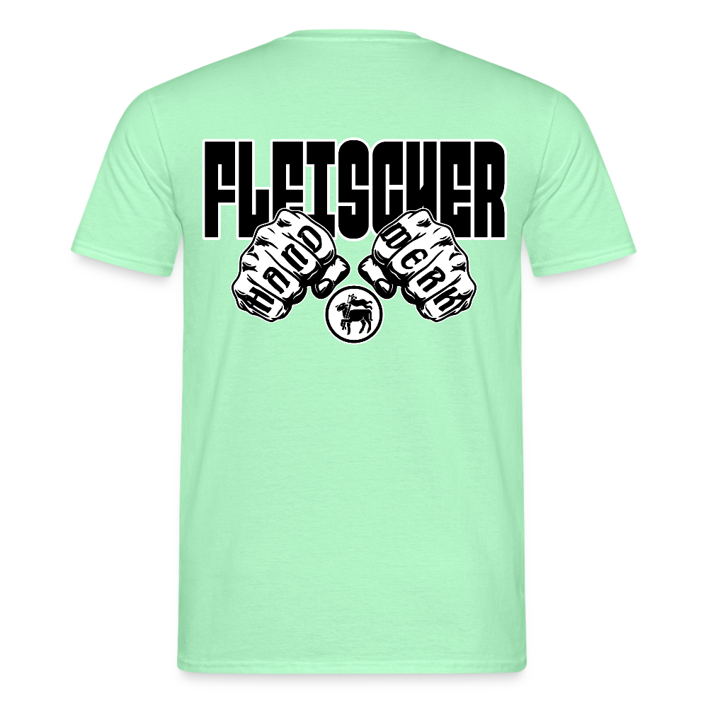 Unisex T-Shirt "Fleischer" (beidseitig bedruckt) Mintgrün Männer T-Shirt