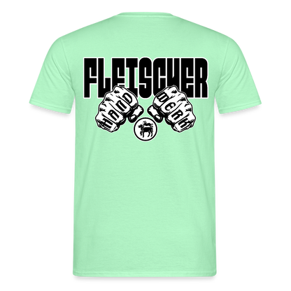 Unisex T-Shirt "Fleischer" (beidseitig bedruckt) Mintgrün Männer T-Shirt