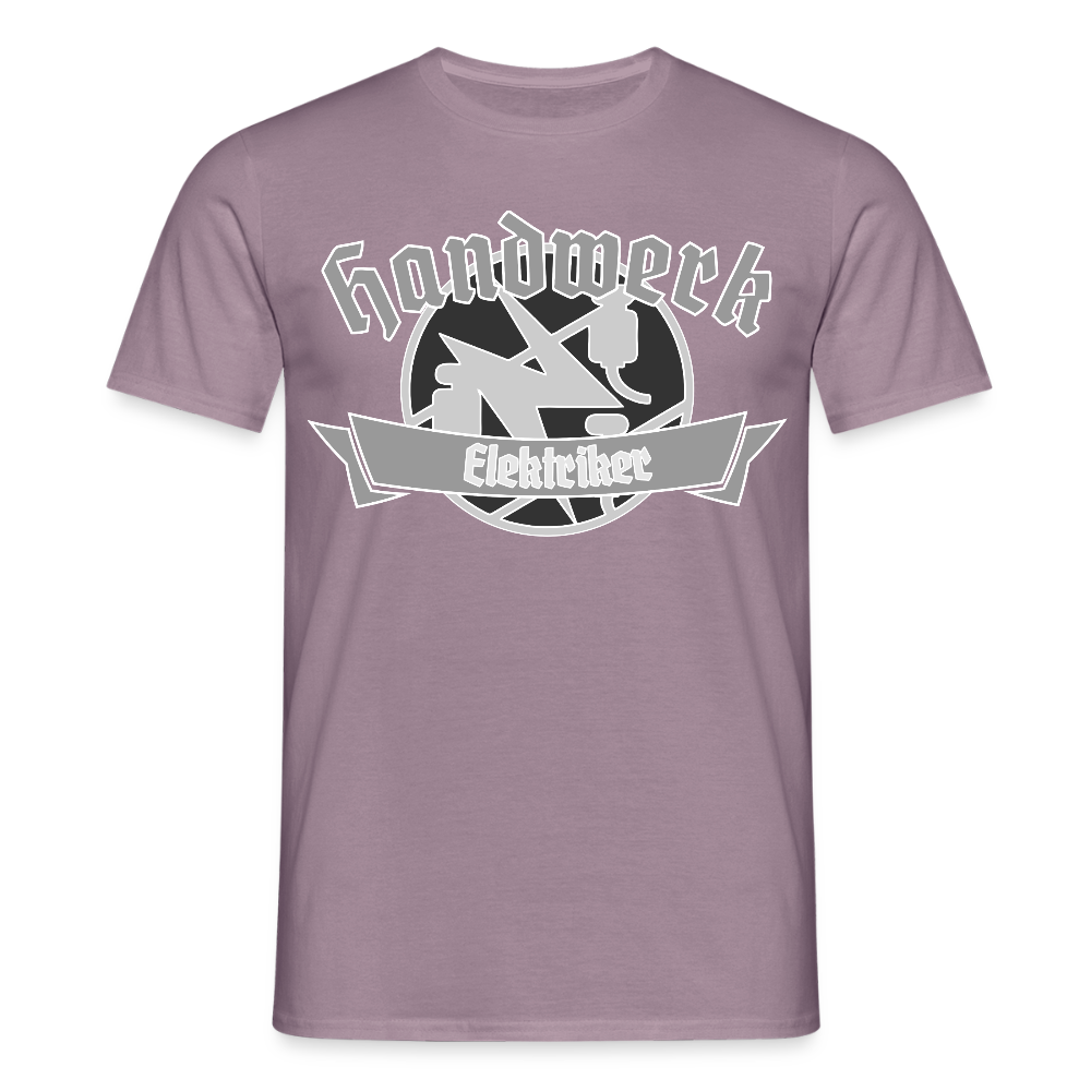 Unisex T-Shirt "Elektriker" Lilagrau Männer T-Shirt