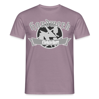 Unisex T-Shirt "Elektriker" Lilagrau Männer T-Shirt